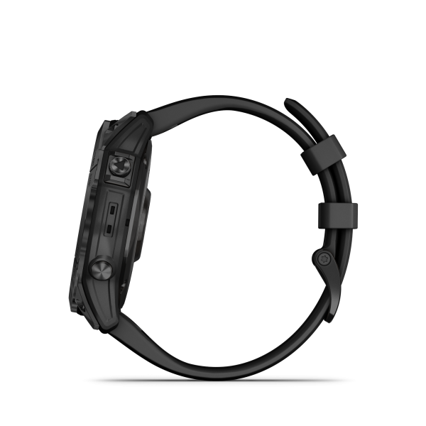 GARMIN Fenix 7X Sapphire Solar, Schwarzes DLC-Titan mit schwarzem Armband, 51mm (010-02541-23)